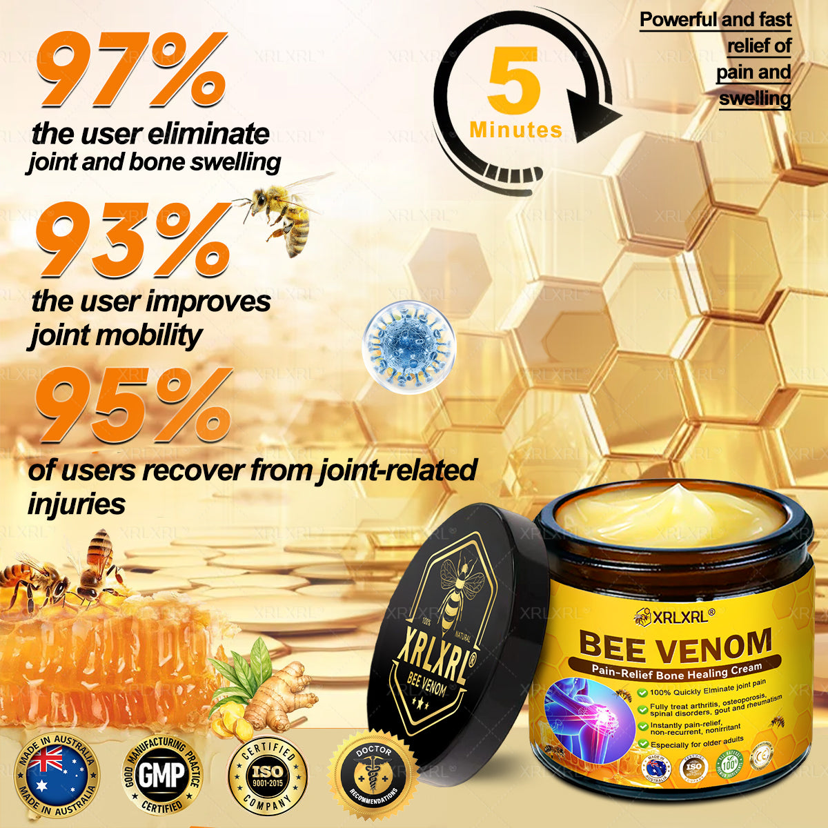 XRLXRL® Bee-Venom Pain-Relief Bone Healing Cream 👑👑(Specially for older adults)
